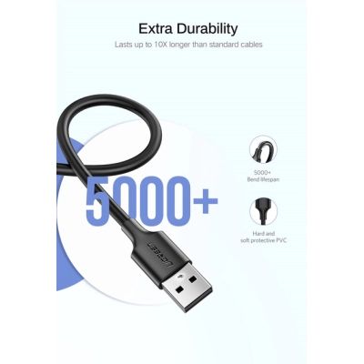 ���� ������ USB 2.0 AM to Micro 5P 0.5m 2A US289 black Ugreen (60135) - �������� 6