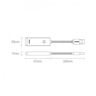  USB-C to RJ45 Ethernet 1000Mbps Lite Series Baseus (WKQX000313) -  5