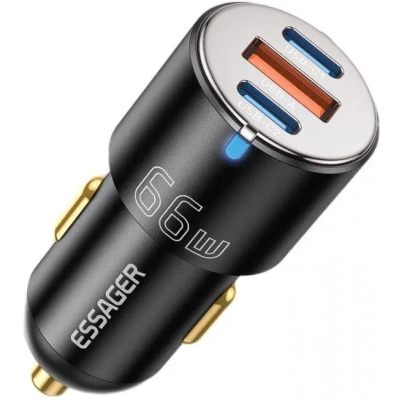 �������� ������� Essager 2xUSB-C 66W + 1xUSB black (ECC2C1A-FF01) - �������� 1