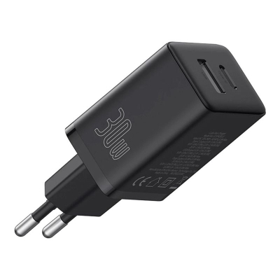   Baseus 1xUSB-C 30W + 1xUSB black (P10111404113-00) -  4