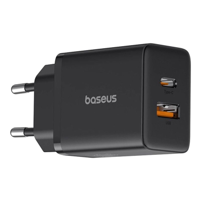   Baseus 1xUSB-C 30W + 1xUSB black (P10111404113-00) -  1