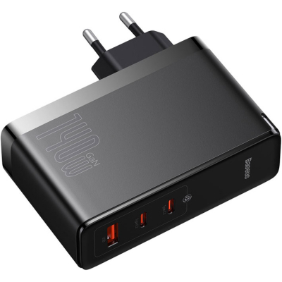 �������� ������� Baseus 2xUSB-C 140W + 1xUSB GaN + cable USB-C to USB-C black (CCGP100201) - �������� 2