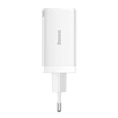 �������� ���������� Baseus 2xUSB-C 65W + 1xUSB GaN + cable USB-C to USB-C 100W 1.0m white (CCGP120202) - �������� 5