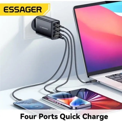   Essager 3xUSB-C + 1xUSB 120W GaN (ECT3CA-JZB01-Z) -  3