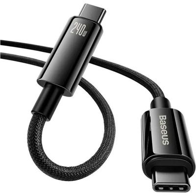 ���� ������ USB-C to USB-C 2.0m 240W Black Baseus (CAWJ040101) - �������� 2