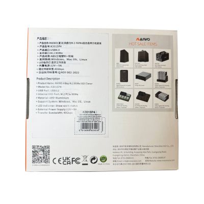 ���-������� ��� ����������� Maiwo 4*NVMe M.2 SSD Key M/B+M to USB4.0 USB-C 40Gbps (K3015P4) - �������� 9