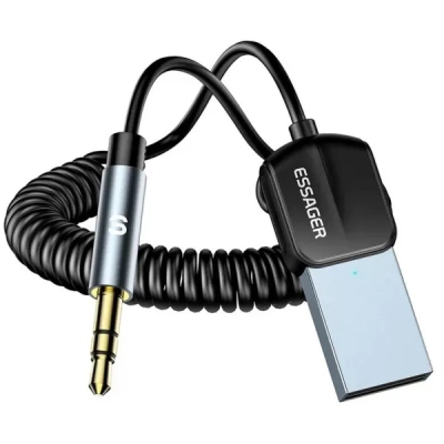 Bluetooth ��������� Essager Lingfeng Bluetooth 5.0 Aux Adapter Car Wireless Receiver USB (EBT-LF01-P) - �������� 1