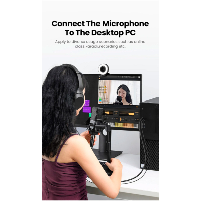   3.5mm M to XLR F 1.0m AV182 black Ugreen (20763) -  7