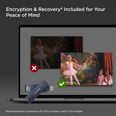 USB ���� ���������� SanDisk 128GB Phone Drive for iPhone Metallic Sky Lightning/Type-C U (SDIXD0N-128G-GN6NE) - �������� 10