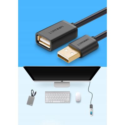 ���� ������ USB 2.0 AM/AF 0.5m US103 black Ugreen (10313) - �������� 2