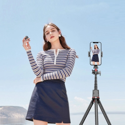 ������ RTAKO C03 Octopus Extendable Tripod Selfie Stick (with Detachable Phone Holder) Black (6942063212416) - �������� 5