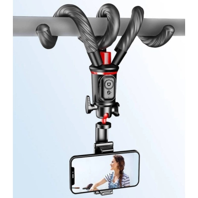 ������ RTAKO C03 Octopus Extendable Tripod Selfie Stick (with Detachable Phone Holder) Black (6942063212416) - �������� 7
