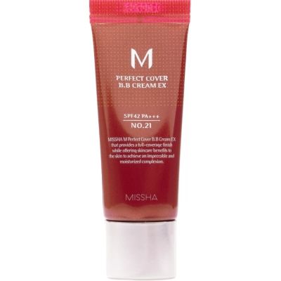 BB-���� Missha M Perfect Cover BB Cream EX SPF42/PA+++ 21 - Light Beige (8809747940752) - �������� 1