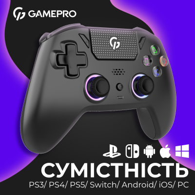 ������� GamePro 2.4G/BT 5.1/USB (Switch/PC/PS/iOS/Android) RGB Black (GPS20B) - �������� 5