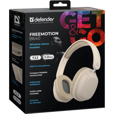  Defender FreeMotion B640 Bluetooth Beige (63642) -  6