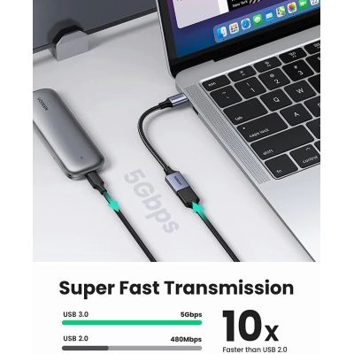 ���������� OTG USB 3.0 AF to USB-C 0.1m US378 black Ugreen (70889) - �������� 5