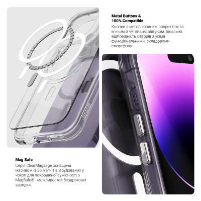 ����� ��� ���������� �������� Armorstandart Clear MagCase Samsung Flip7 FE / Flip6 5G Transparent (ARM88136) - �������� 4