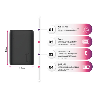 ������� ������������ TheGeneral 10000mah Hardeol, QC/3.0/18W (40012419-01) - �������� 4