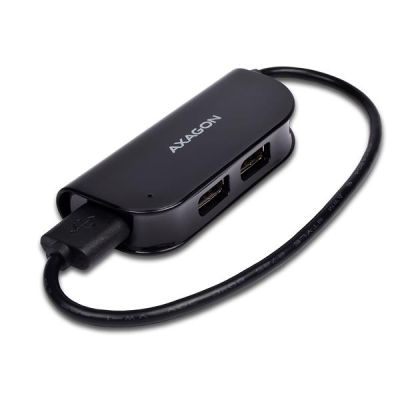 ������������ AXAGON USB 2.0 to 4xUSB 2.0 0.2m black (HUE-X4B) - �������� 3