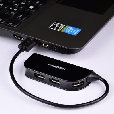������������ AXAGON USB 2.0 to 4xUSB 2.0 0.2m black (HUE-X4B) - �������� 4