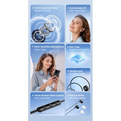 ��������� Vention Echo Lite USB-C In-Ear Wired Black (GBBBAV) - �������� 4