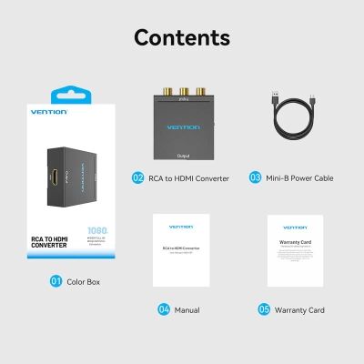 ��������� RCA to HDMI black Vention (AEFB0) - �������� 8