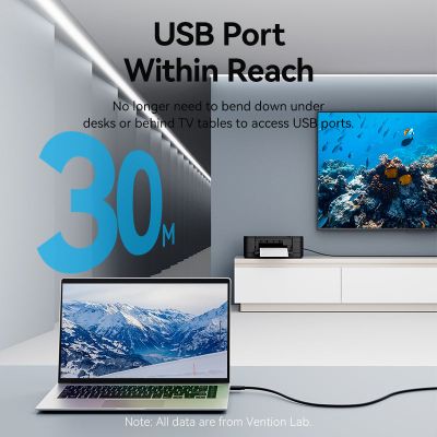 ���� ������ USB 2.0 AM/AF 25.0m Active black Vention (CBKBS) - �������� 4