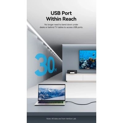 ���� ������ USB 2.0 AM/AF 30.0m Active black Vention (CBKBT) - �������� 4