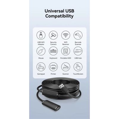 ���� ������ USB 2.0 AM/AF 30.0m Active black Vention (CBKBT) - �������� 8