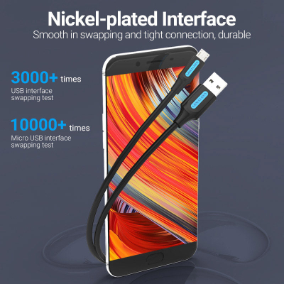 ���� ������ USB 2.0 AM to Micro 5P 1.0m 3A black Vention (COLBF) - �������� 6