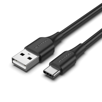 ���� ������ USB 2.0 AM to USB-C 2.0m 3A black Vention (CTHBH) - �������� 1