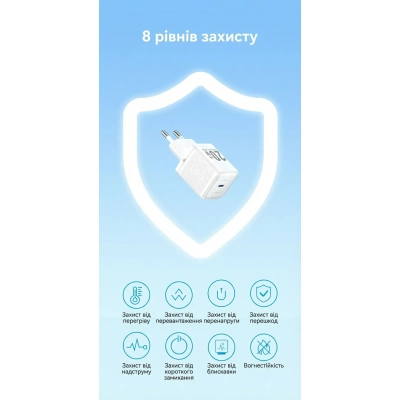 �������� ������� Vention USB-C PD20W GaN white (FEPW0-EU) - �������� 9