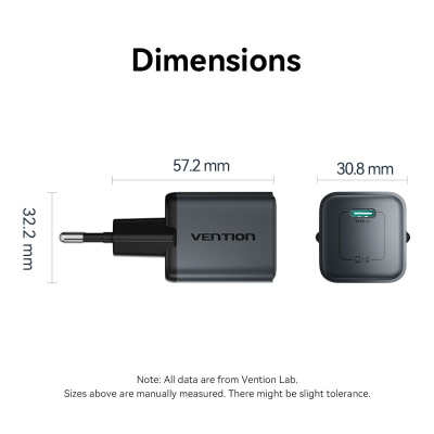�������� ������� Vention USB-C PD20W GaN gray (FEVH0-EU) - �������� 12