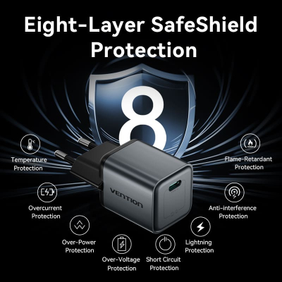 �������� ������� Vention USB-C PD20W GaN gray (FEVH0-EU) - �������� 9