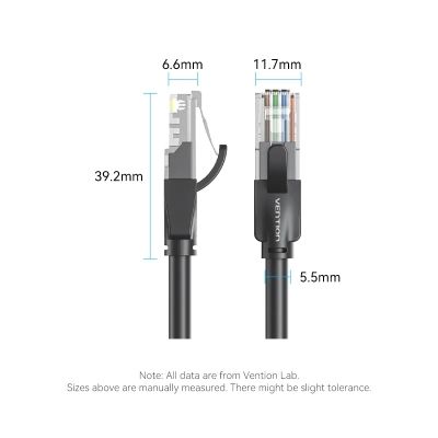 ����-���� 2�, UTP cat 6 RJ-45 black Vention (IBEBH) - �������� 10