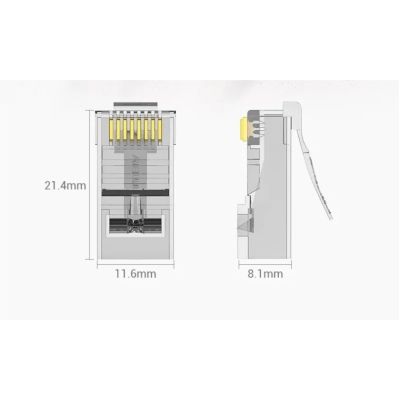��������� RJ45 UTP Cat.6 Modular 10 ��. Vention (IDDR0-10) - �������� 8