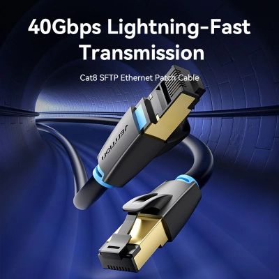����-���� 1�, S/FTP cat 8 RJ-45 black Vention (IKABF) - �������� 2