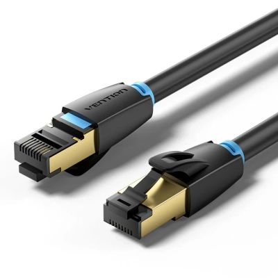 ����-���� 1�, S/FTP cat 8 RJ-45 black Vention (IKABF) - �������� 1