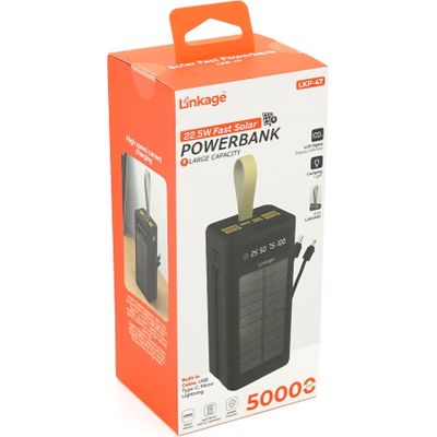 ������� ������������ Linkage 50000mAh, Solar, 22.5W, cables ����-�+Lighting, Black (LKP-47) - �������� 5