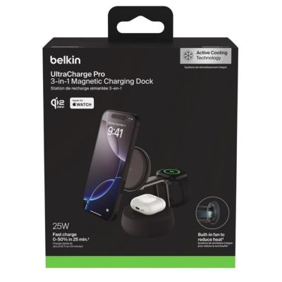 �������� ���������� Belkin UltraCharge Pro Wireless 3-in-1 25W charcoal (WIZ040KQCH) - �������� 8