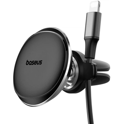 ������������� ���������� Baseus Magnetic Car Mount Phone Holder with Cable Clip Air Vent Version Cluster Black (C40141201113-00) - �������� 6