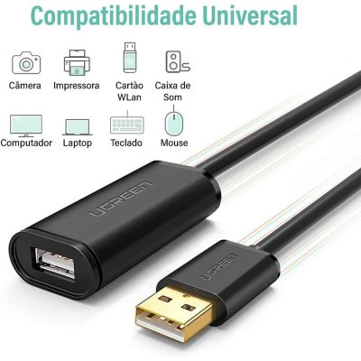���� ������ USB 2.0 AM to AF 20.0m Active black Ugreen (10324) - �������� 2
