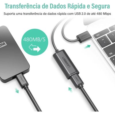 ���� ������ USB 2.0 AM to AF 20.0m Active black Ugreen (10324) - �������� 4