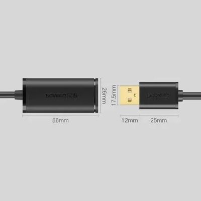 ���� ������ USB 2.0 AM to AF 15.0m Active black Ugreen (10323) - �������� 6