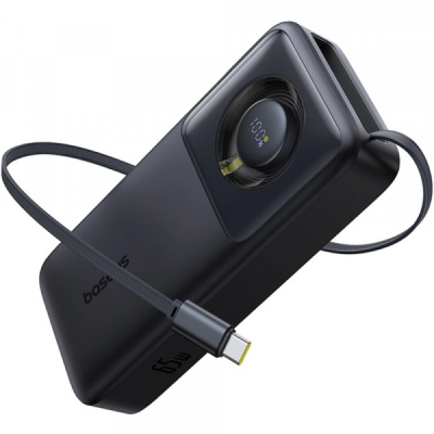 ������� ������������� Baseus 20000mAh Free2Pull 65W PD, built-in USB-C cable, Black (P10073700123-00) - �������� 2