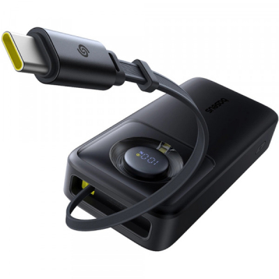 ������� ������������� Baseus 20000mAh Free2Pull 65W PD, built-in USB-C cable, Black (P10073700123-00) - �������� 4