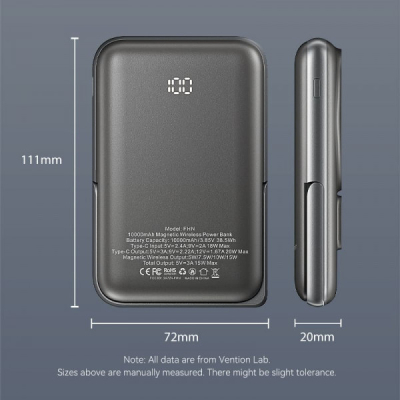 ��� Vention Magnetic Wireless 10000mAh 20W Black (FHNB0) - �������� 3