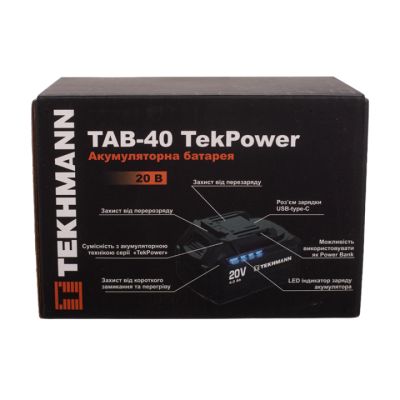 ����������� � ������������������ Tekhmann TAB-40 TekPower Li-ion 4Ah (854609) - �������� 3