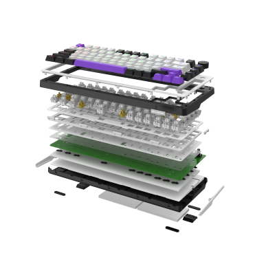 ���������� Hator Hellyberry HK75 Mechanical Linear RGB Wireless/Bluetooth/USB UA White/Violet (HK75_wireless) - �������� 6