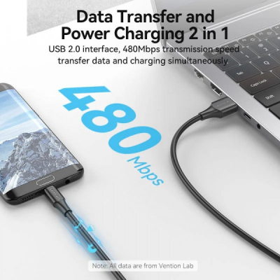 ���� ������ USB 2.0 AM to Micro 5P 2.0m black Vention (CTIBH) - �������� 4